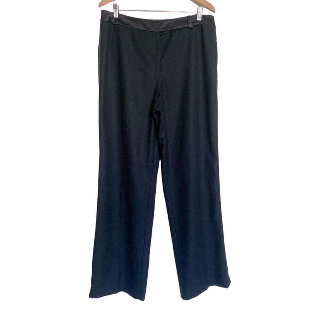 Lauren Ralph Lauren Women’s Black Wool Wide Leg Career Casual Dress Pants